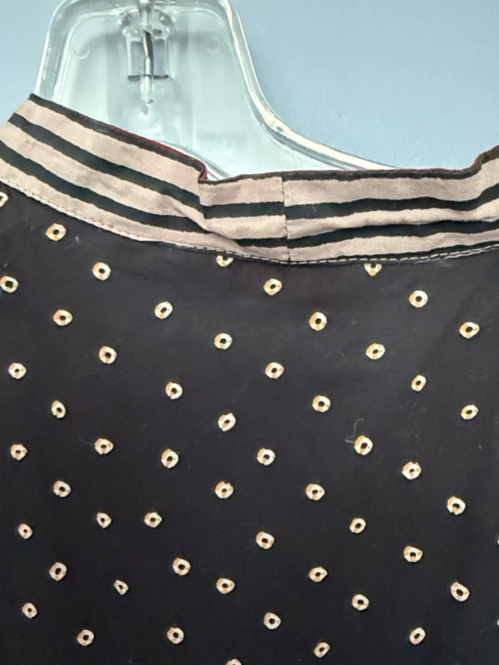 Biba Bandhani Printed Kurta Top Women Sz 36 Sleeveless V Neck Cotton boho - Picture 8 of 10